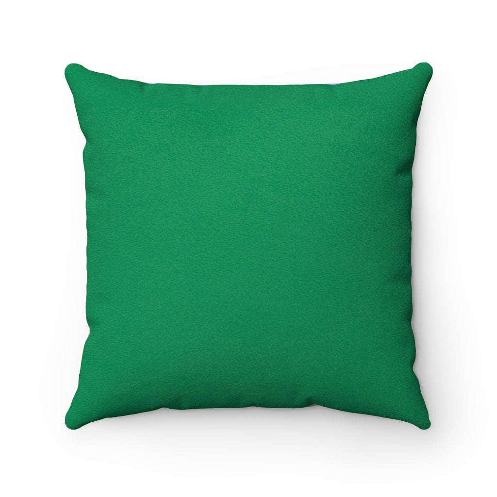 Art Print Faux Suede Square Pillow – 14 in