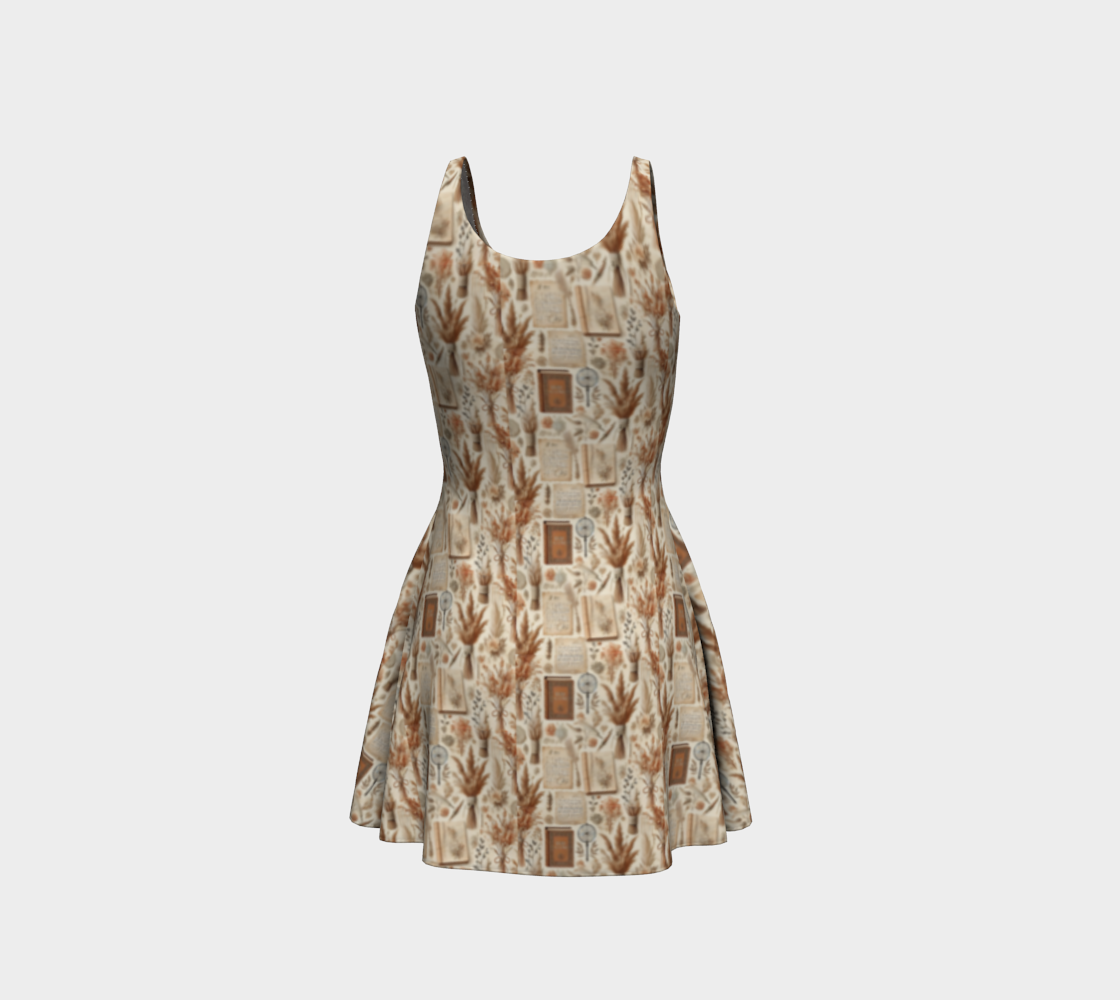 Light academy a-line flared dress