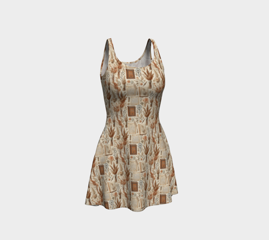 Light Academia A-Line Flared Dress