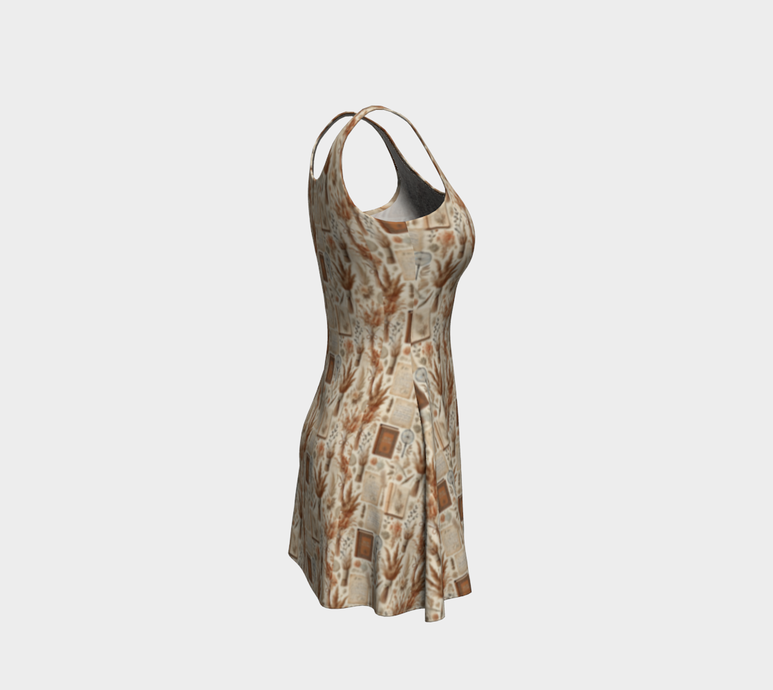 Light academy a-line flared dress