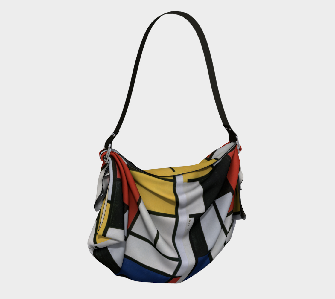 Piet Mondrian-Inspired Abstract Origami Tote