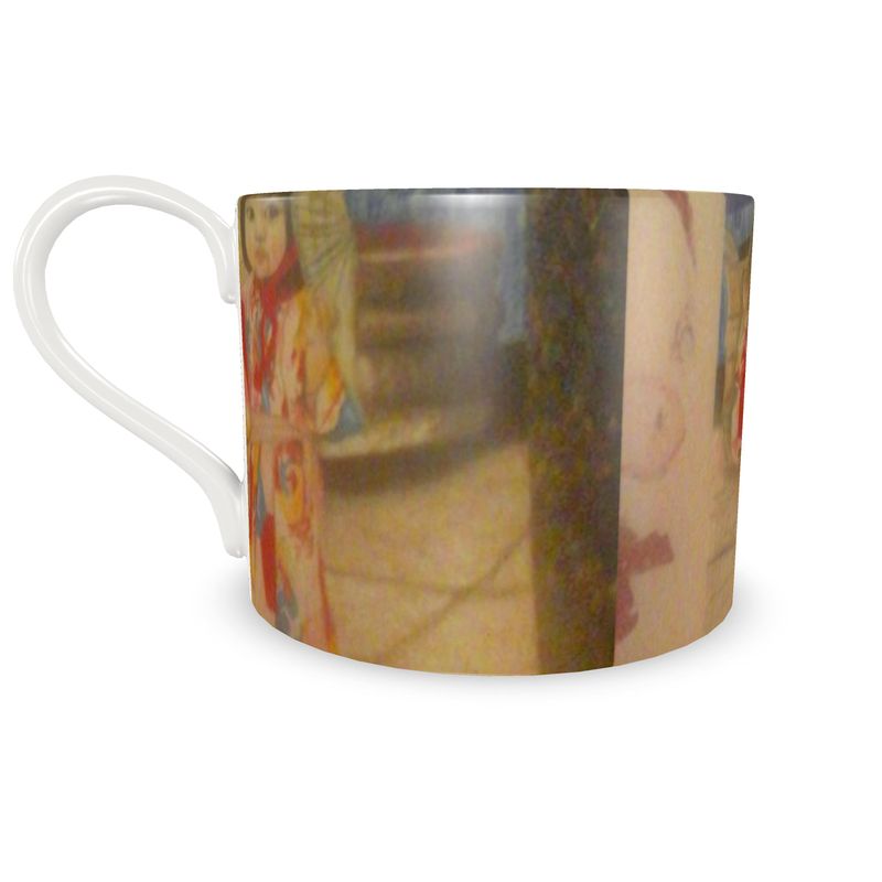 African lady cup/saucer set and Chinese child cup/saucer set