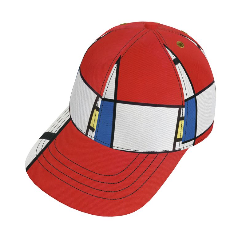Abstract Baseball Cap – Inspired by Piet Mondrian (Comp #39)