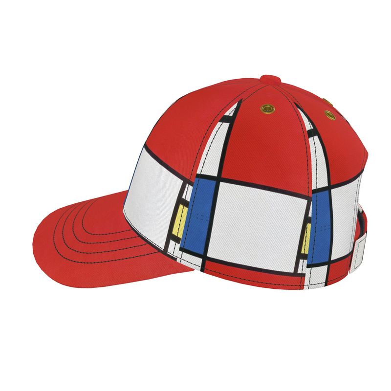 Abstract Baseball Cap – Inspired by Piet Mondrian (Comp #39)