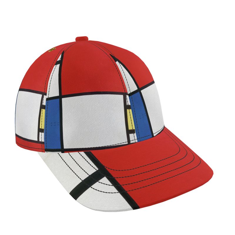 Abstract Baseball Cap – Inspired by Piet Mondrian (Comp #39)