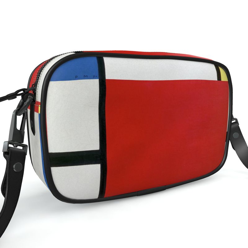 Designer Camera Bag – Abstract Design Inspired by Piet Mondrian (Comp #39)
