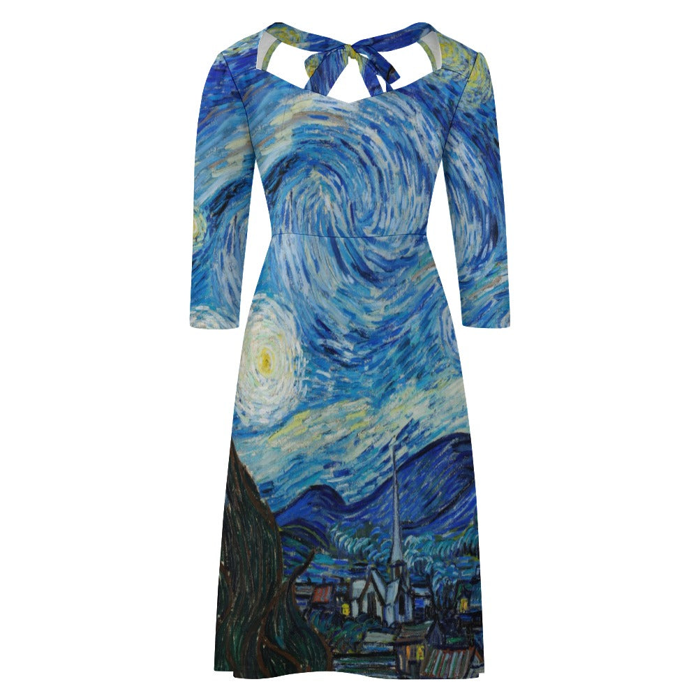 Women's Sweetheart Knot Flare Dress