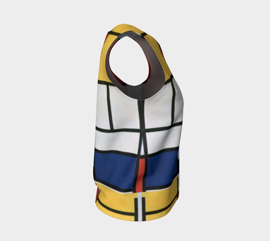 Abstract Tank (Regular) – Inspired by Piet Mondrian (Comp #39)