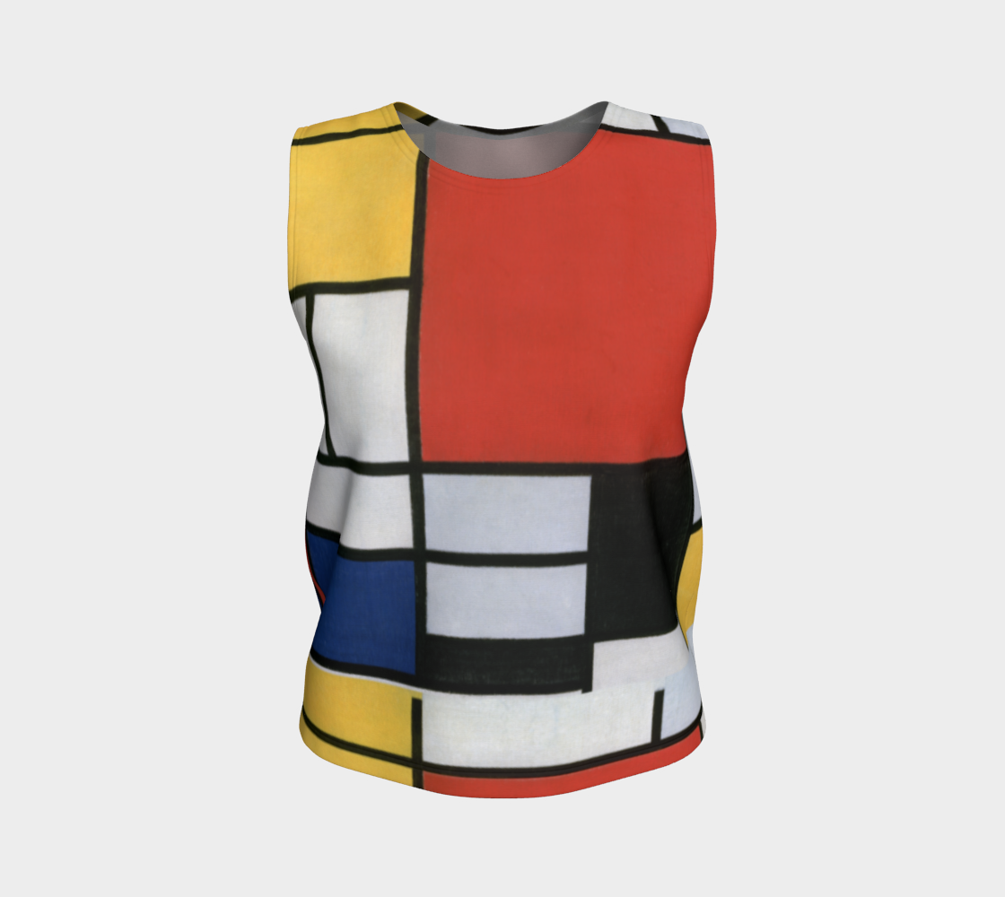 Abstract Tank (Regular) – Inspired by Piet Mondrian (Comp #39)