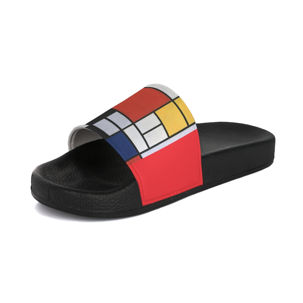 Piet Mondrian-Inspired Women's Slide Sandals
