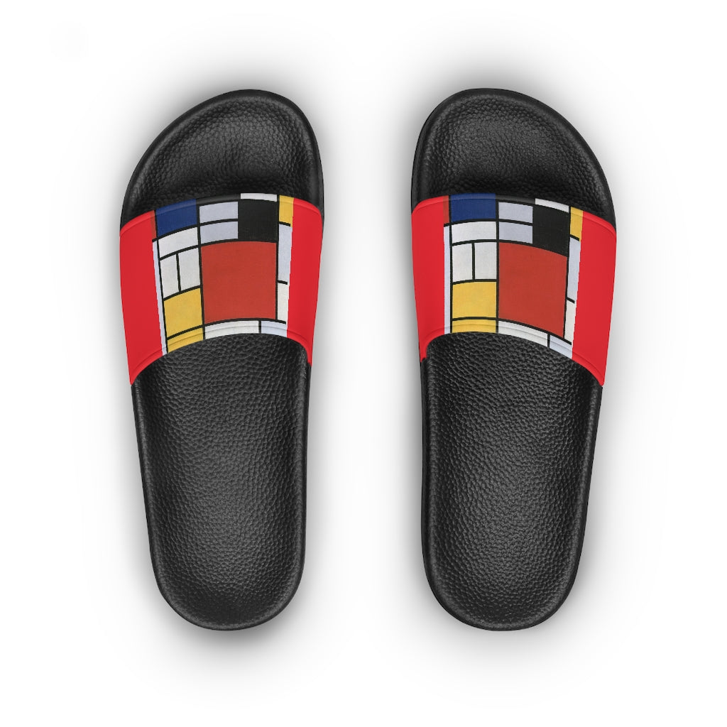 Piet Mondrian-Inspired Women's Slide Sandals