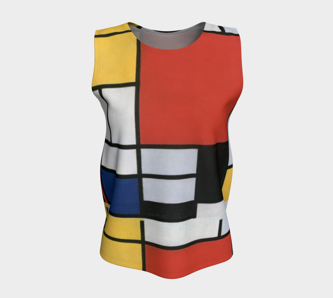 Abstract Tank (Regular) – Inspired by Piet Mondrian (Comp #39)