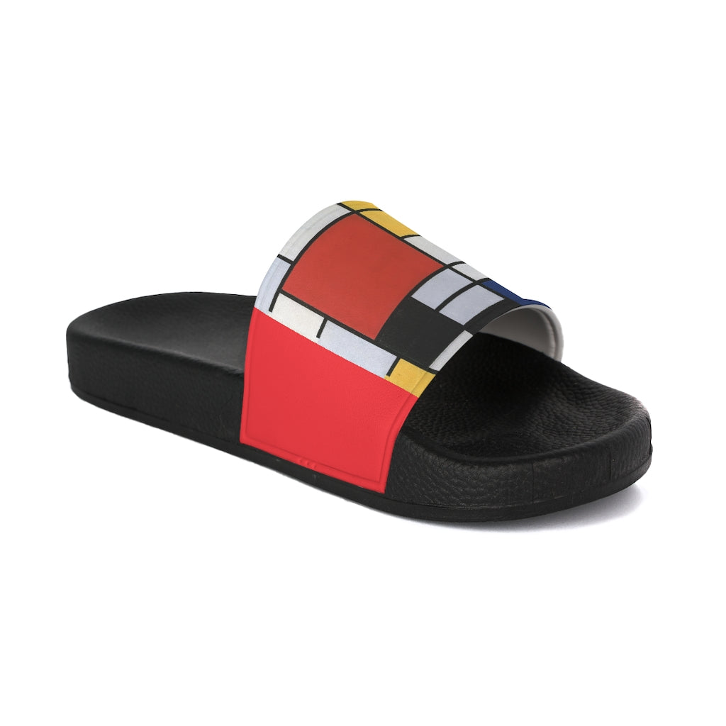 Piet Mondrian-Inspired Women's Slide Sandals