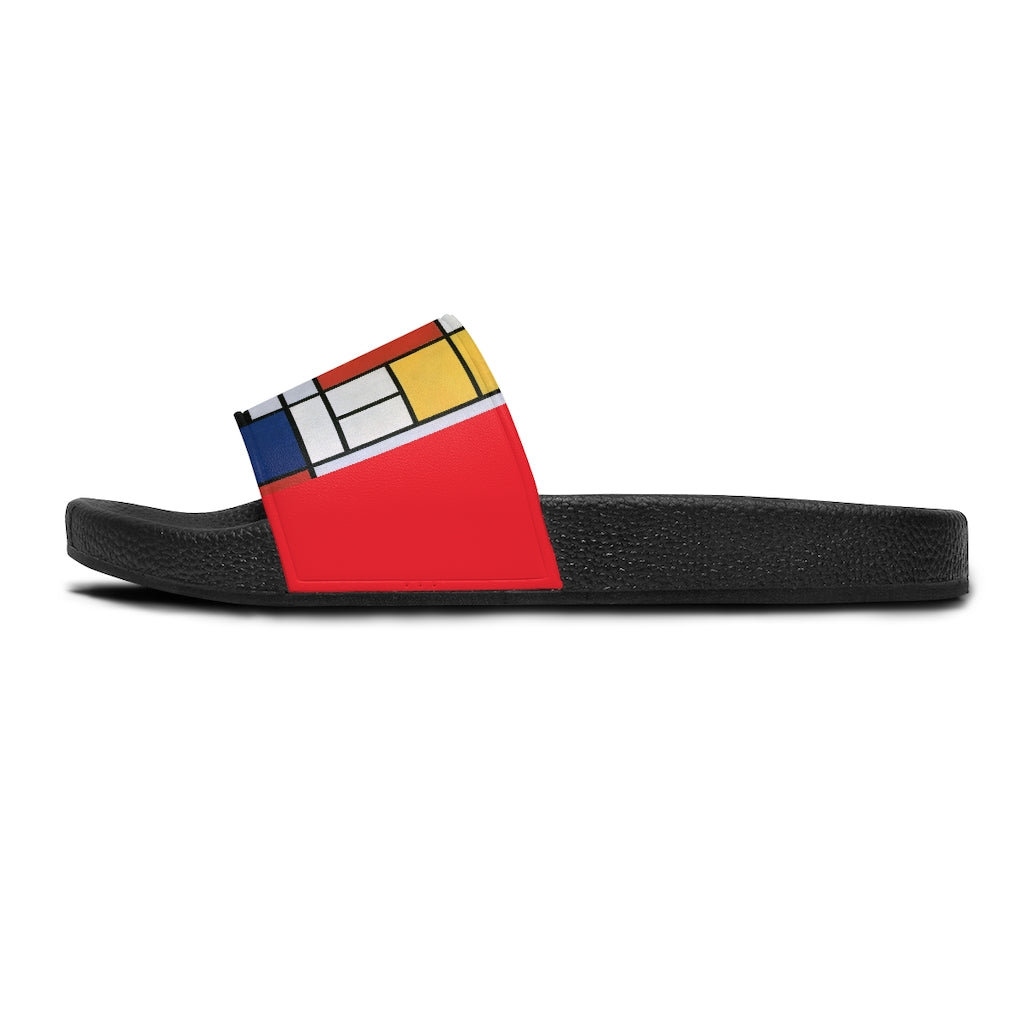 Piet Mondrian-Inspired Women's Slide Sandals
