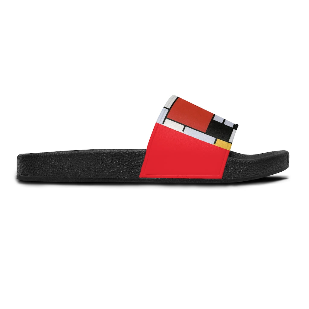Piet Mondrian-Inspired Women's Slide Sandals