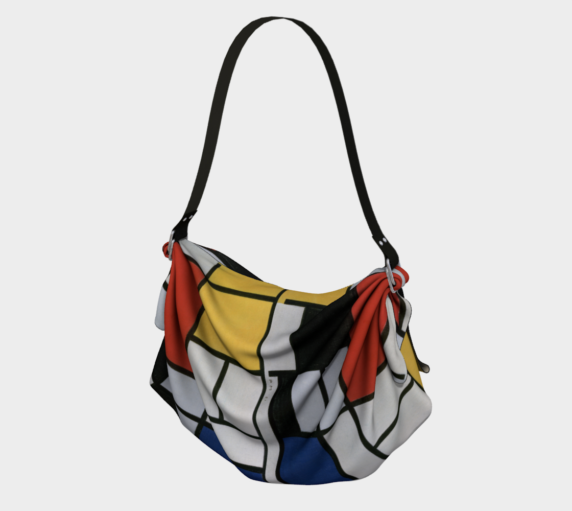 Piet Mondrian-Inspired Abstract Origami Tote